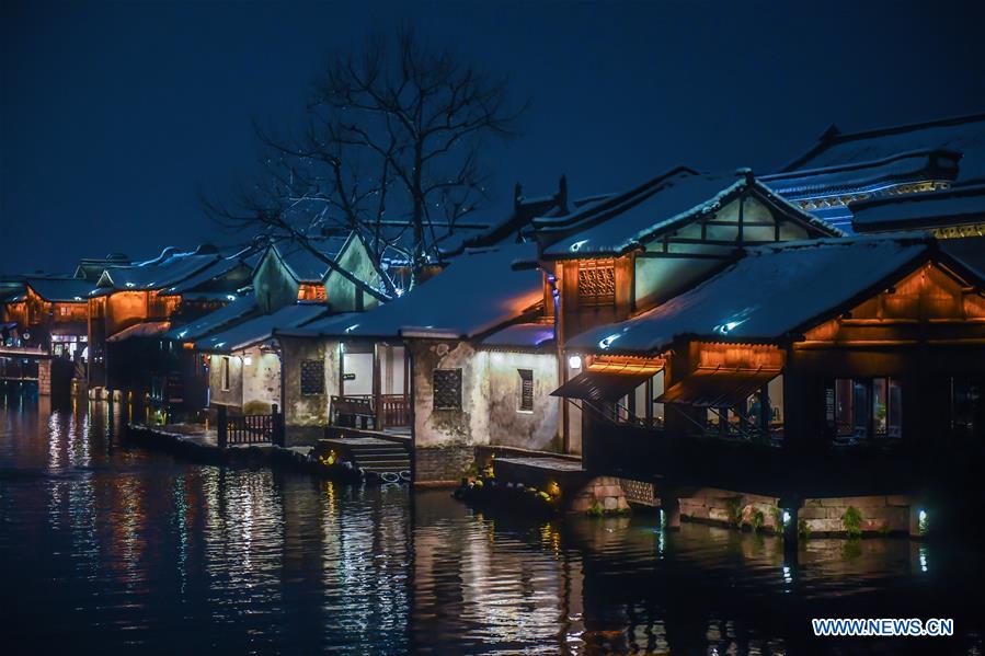 CHINA-ZHEJIANG-WUZHEN-SNOW (CN)